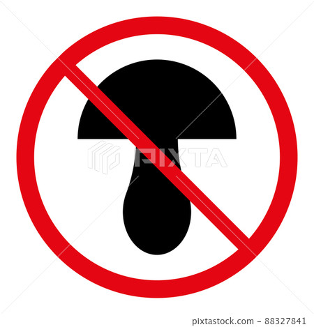 No mushroom icon. Vector illustration. Ban sign No mushroom icon. Vector illustration. Ban sign 88327841