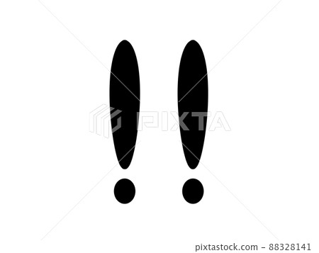 感嘆號兩個插圖素材 88328141