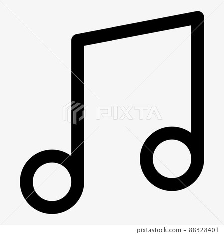 Music note vector icon on white background - Stock Illustration ...