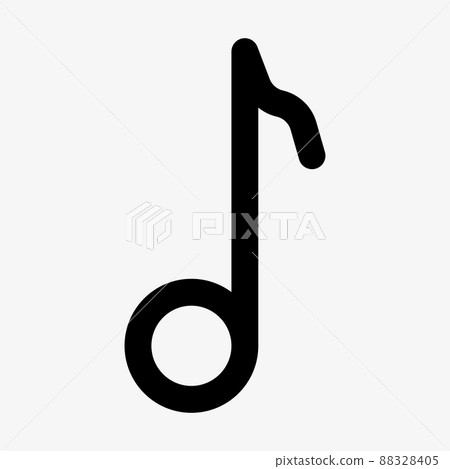 Music note vector icon on white background - Stock Illustration ...
