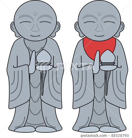Illustration of Jizo (with outline) 88328793