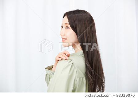 Beautiful woman with hair 88329070