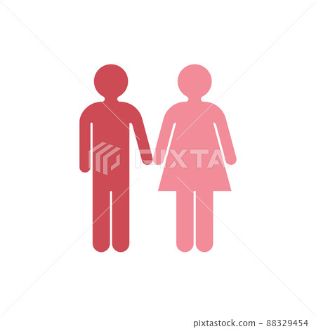 Dating couple holding their hands vector icon - Stock Illustration ...