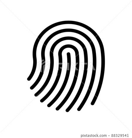 Finger print vector icon on white background Finger print vector icon on white background 88329541