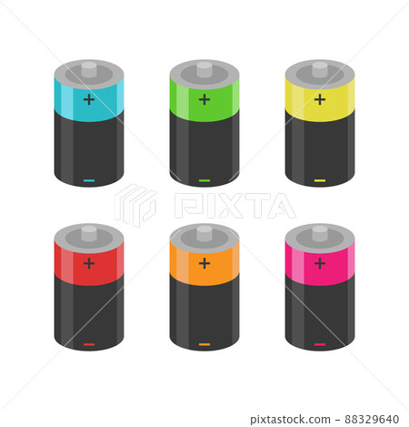 Battery vector icon set on white background Battery vector icon set on white background 88329640