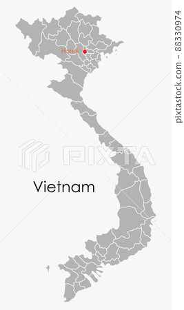 Doodle freehand drawing map of Vietnam. Doodle freehand drawing map of Vietnam. 88330974