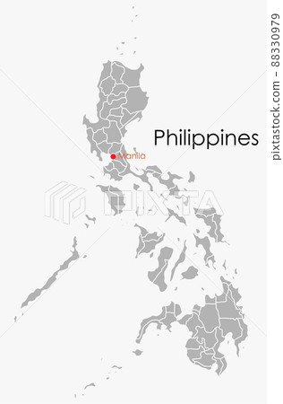 Doodle freehand drawing map of Philippines. 88330979