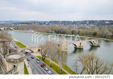 Avignon Bridge in Provence, Southern France (Saint d'Avignon Bridge) (Avignon, France) 88332475