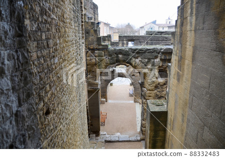 Southern France Provence Orange Aisle for the audience of the Ancient Roman Theater (Orange, France) Southern France Provence Orange Aisle for the audience of the Ancient Roman Theater (Orange, France) 88332483