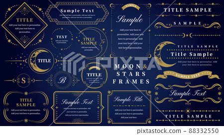 月亮和星星框架 月亮和星星框架 88332550