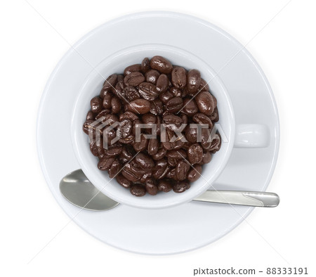 咖啡豆咖啡豆插畫真杯 咖啡豆咖啡豆插畫真杯 88333191