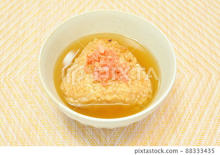 Grilled salmon onigiri chazuke Grilled salmon onigiri chazuke 88333435