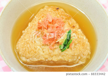 Grilled salmon onigiri chazuke Grilled salmon onigiri chazuke 88333442