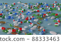3D Rendering lots of Pills Medicine on the floor 3D Illustration Background 88333463