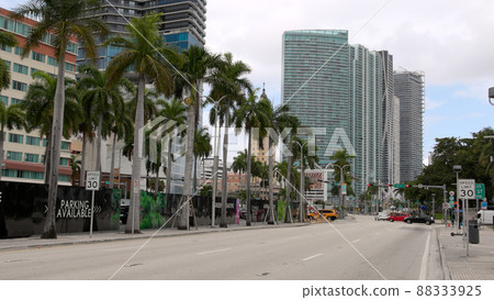 Biscayne Blvd in Miami Downtown 88333925