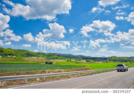 [大阪]八月藍天夏日田園風光 88334107