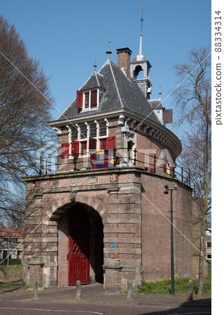 Hoorn, Netherlands, March 2022. The main gate of the city of Hoorn, Netherlands. 88334314