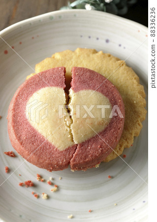 Image of broken heart and catastrophe with broken cookies 88336236