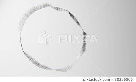 Minimal 3D illustration with an empty round frame 88336866