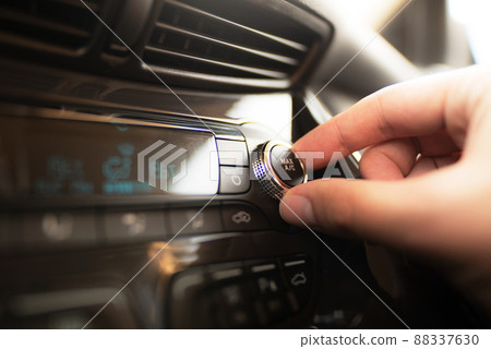 Air conditioning button inside a car 88337630