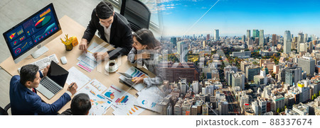 Business people group meeting shot from top widen view Business people group meeting shot from top widen view 88337674