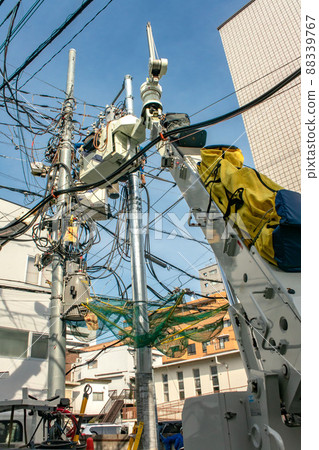 Telegraph pole replacement work 88339767