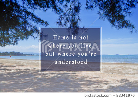 Motivational and inspirational quote on image blue ocean. Motivational and inspirational quote on image blue ocean. 88341976