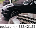fixing your car at the garage by a mechanic 88342183