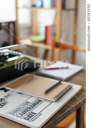 Antique Typewriter Paper Notebook Creativity Concept Stock Photo