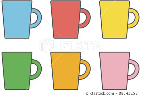 A set of simple mugs - Stock Illustration [88343158] - PIXTA