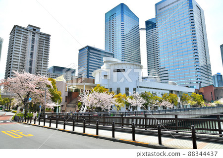 View of Harumi Triton Square area from Harumi Bridge / Asashio Canal (Chuo-ku, Tokyo) [2022.4] 88344437