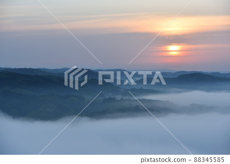 Sea of clouds in Kamakurayama, Motegi, Tochigi prefecture 88345585