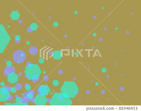 brown with green spots abstract background 80e style, bright vintage retro illustration 88346453