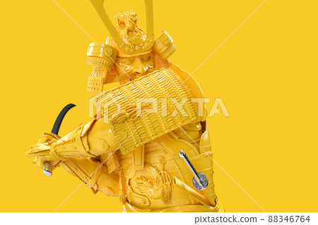 Close-up of Samurai warrior with katana. 3D rendering 88346764