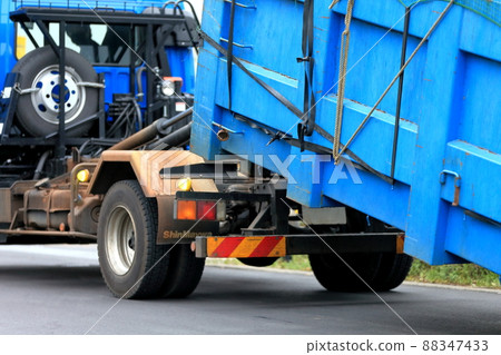 Image of industrial waste collection and transportation vehicle 88347433