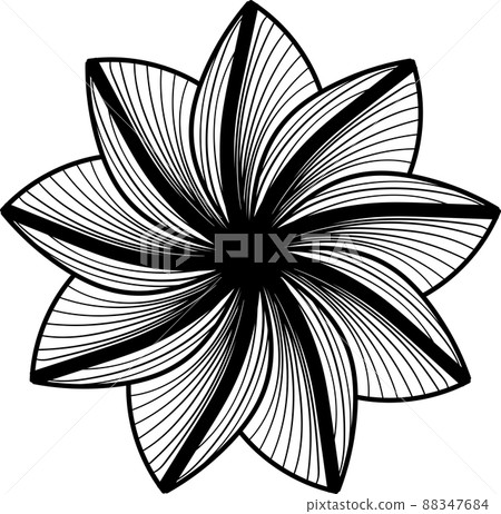 Abstract mandala design element. Coloring book page. Decorative round pattern. 88347684