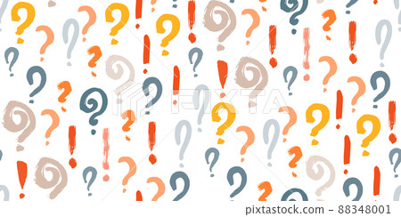 Seamless pattern doodle punctuation marks Seamless pattern doodle punctuation marks 88348001