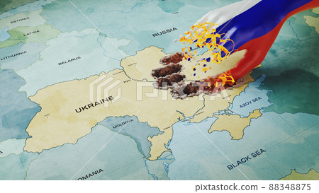 3D Animation of the Russian occupation of Ukraine 88348875