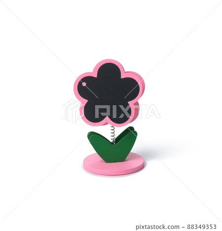 decorative wooden flower paper holder isolated on white background 88349353