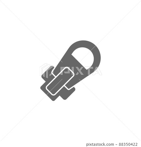 Zipper icon flat design illustration template - Stock Illustration ...