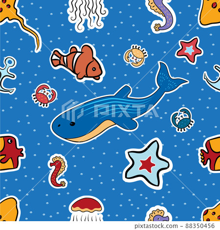 seamless pattern with fish seamless pattern with fish 88350456