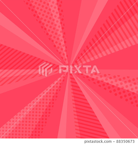帶有紅色圖案的時尚旭日集中線條背景材料 88350673