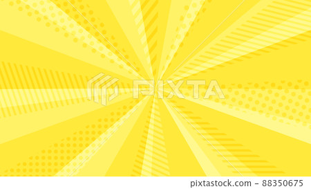 帶有黃色圖案的時尚旭日集中線條背景材料 帶有黃色圖案的時尚旭日集中線條背景材料 88350675