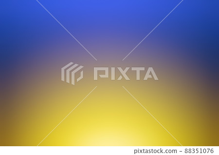Blurry light from the setting sun and blue sky in the colors of the Ukrainian flag. UA. Blurred sunset. Abstract background, soft focus, illustration 88351076