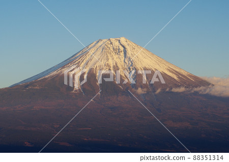 從富士宮市井之頭眺望富士山和朝霧高原的夜景 88351314