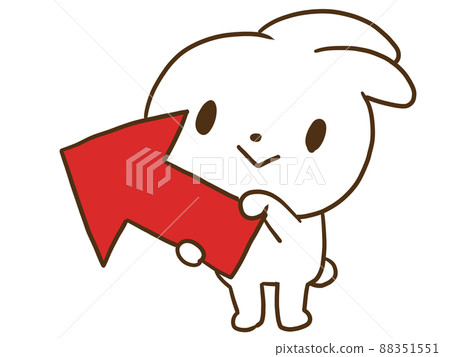 Rabbit with an arrow 88351551