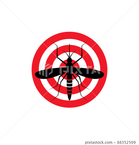 Mosquito insect repellent zika vector logo. Mosquito target aim icon repellent Mosquito insect repellent zika vector logo. Mosquito target aim icon repellent 88352509