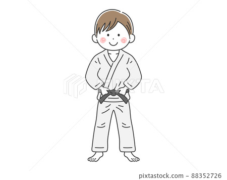 一個穿著柔道服的男人的插圖 一個穿著柔道服的男人的插圖 88352726