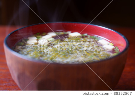 Gibasa soup Akamoku miso soup Gibasa soup Akamoku miso soup 88352867