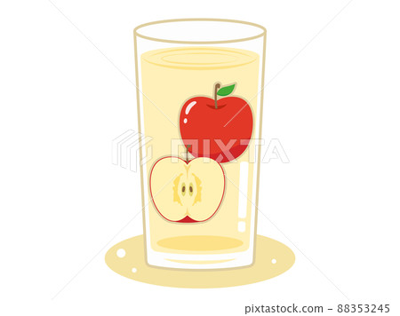 Illustration with the image of apple juice Illustration with the image of apple juice 88353245